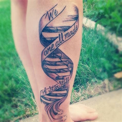 Dna Double Helix With Carl Sagan Quote Dna Tattoo Science Tattoos