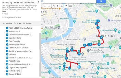 Self Guided Rome Walking Tours With Printable Sightseeing Maps Rome