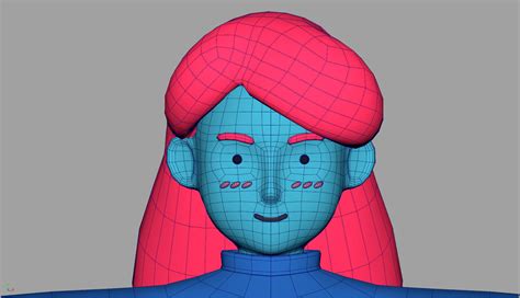Cartoon Character Young Woman 3d 3d Model Cgtrader