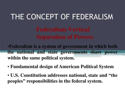 Ppt The Concept Of Federalism Powerpoint Presentation Free Download