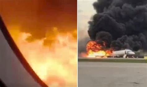 Russia Plane Crash Horrific Moment Deadly Fireball Erupts