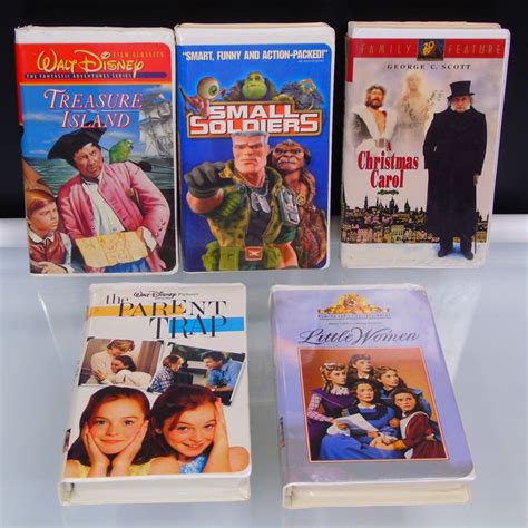5 VHS Tapes Timeless Classics Walt Disney MGM Universal Fox Old