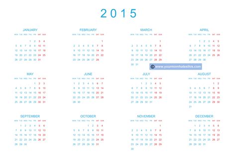 2015 Calendar Templates And Images