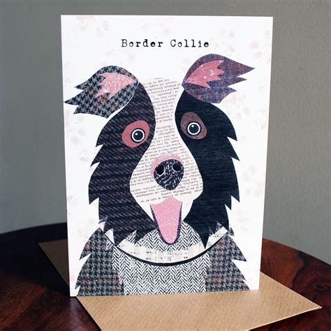 Pawtraits Border Collie Card Dog Greeting Cards Collie Border Collie
