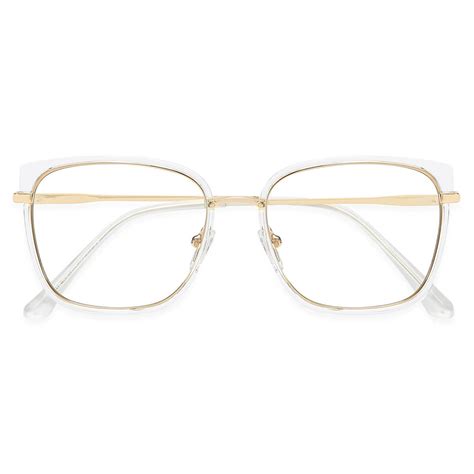 95618 Rectangle Clear Eyeglasses Frames Leoptique