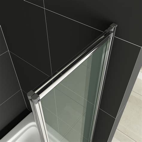 Aica 12345 Fold Folding Bath Shower Screen 1400 Glass Over Door