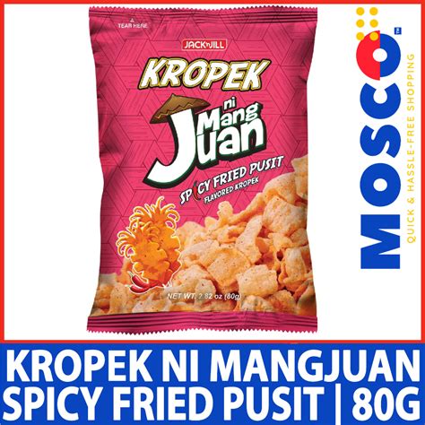 Jack N Jill Kropek Ni Mang Juan Spicy Fried Pusit 80g Shopee