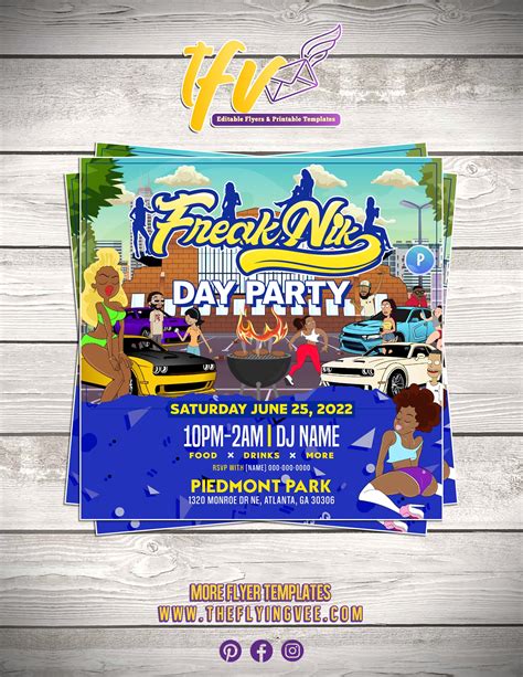 Digital Invitation Freaknik Flyer Freaknik Day Party - Etsy