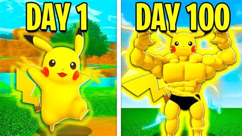 100 Days As Pikachu Roblox Youtube