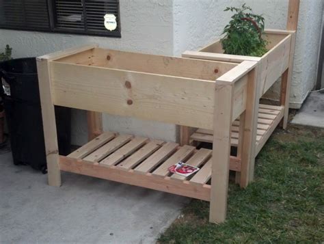 How to build a vegetable garden box with legs. Image of: Raised Planter Boxes On Legs (With images ...
