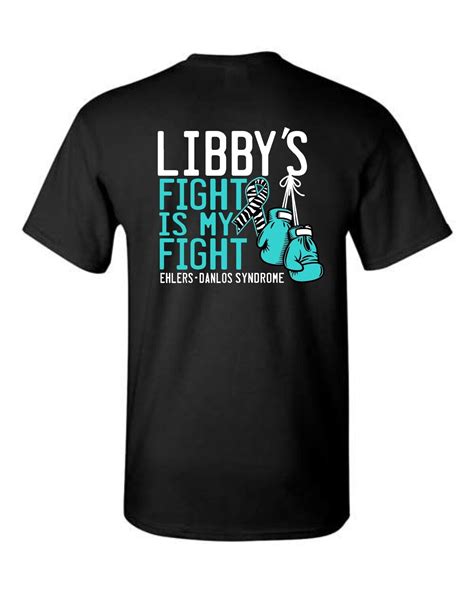 Libbys Fight 5000 Black Uni Sex T Shirt Back Print Only