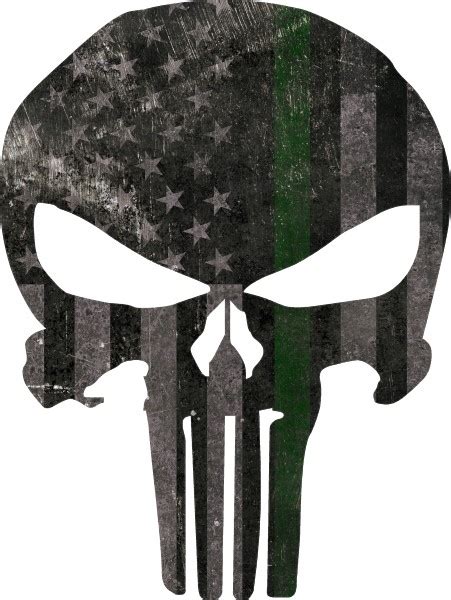 Punisher Skull Green Line Variety Pack Of 22 Thin Green Line Spartan