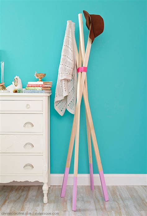 It is also very inexpensive and will add a sense of rustic charm to a home's entryway, not to mention, it is a very convenient and usable piece of furniture. DIY Coat Rack: Hang Your Hat in Style | more.com