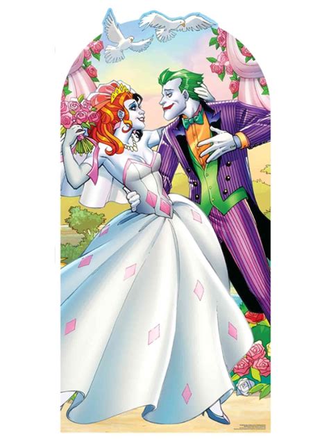 Joker Harley Quinn Wedding Cardboard Stand In Adult Size Novelties