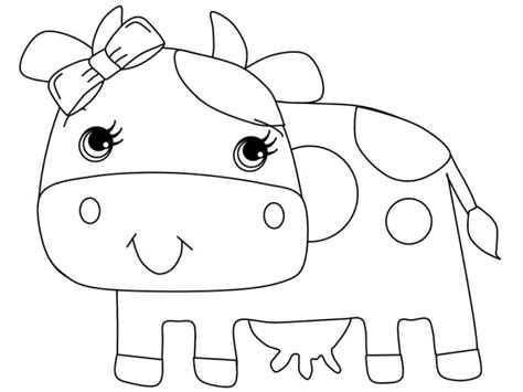 34 Free Printable Cute Coloring Pages Cow Moniqueveronica