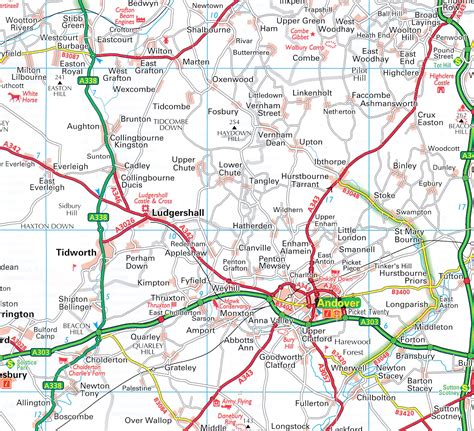 Wegenkaart Landkaart 2 Road Map Britain Central Southern England Aa