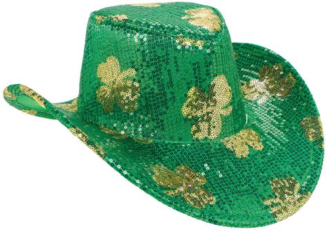 St Patricks Day Sequin Adult Cowboy Hat