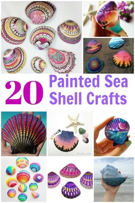 20 Painted Sea Shell Designs Color Made Happy Arts And Crafts For