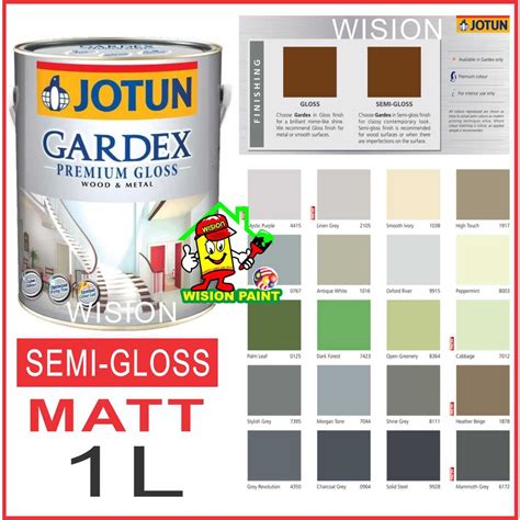 1l Jotun Gardex Premium Semi Gloss Matt Finish Wood And Metal