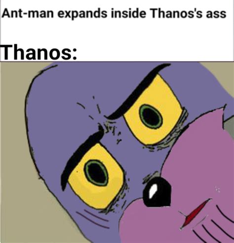 True Ending Ant Man Will Defeat Thanos By Crawling Up His Butt And Expanding Know Your Meme