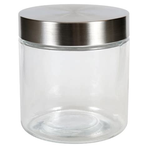 View Glass Jars With Stainless Steel Bulk Glass Jars Glass Containers With Lids Glass Cookie