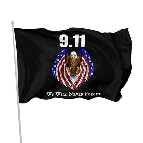 Ankishi We Will Never Forget 911 Memorial Flag 911 Garden Flag 3x5ft
