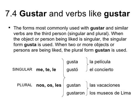 74 Verbs Like Gustar