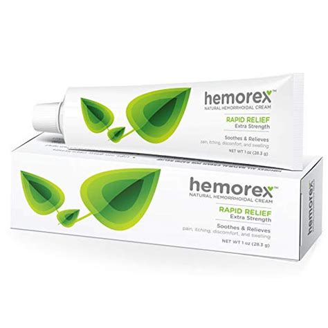 hemorex hemorrhoid relief cream natural healing formula extra strength 1 oz tube with