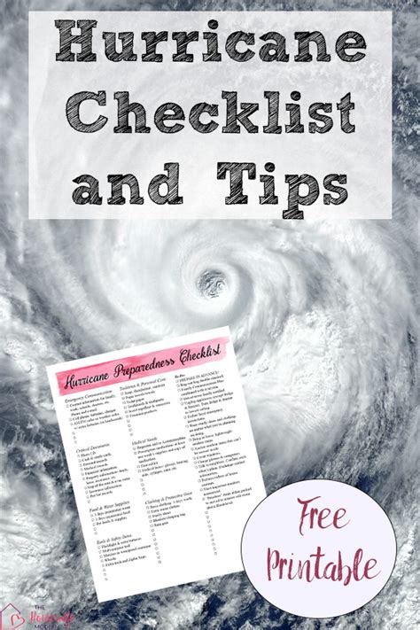 Free Printable Hurricane Preparedness Checklist And Tips To Prepare 2022