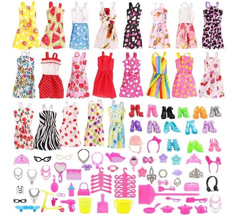 Pack 123 Piezas De Ropa Y Accesorios Barbie Muñeca Vestidos 116848