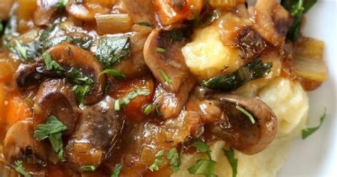 Vegan Mushroom Bourguignon With Potato Cauliflower Mash