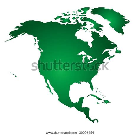 North America Vector Map Illustration Stock Vector Royalty Free