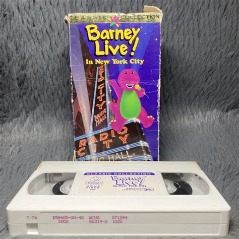 Barney Live In New York City Vhs 1994 Sing Along Songs Classic