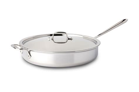 All Clad D Tri Ply Stainless Steel Qt Saute Pan W Lid Saute Pan Stainless Pan