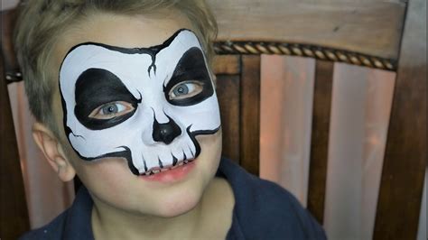 Skeleton Face Paint Child Tutorial Pics