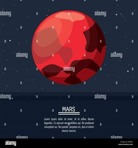 Colorful Poster With Planet Mars Stock Vector Image And Art Alamy
