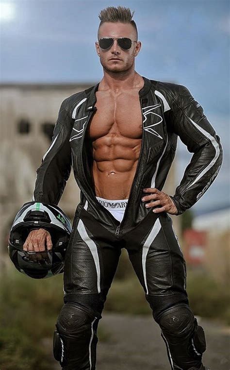 Leather Fashion Leather Men Fashion Men Motorcycle Men Biker Men Motard Sexy Hot Guys