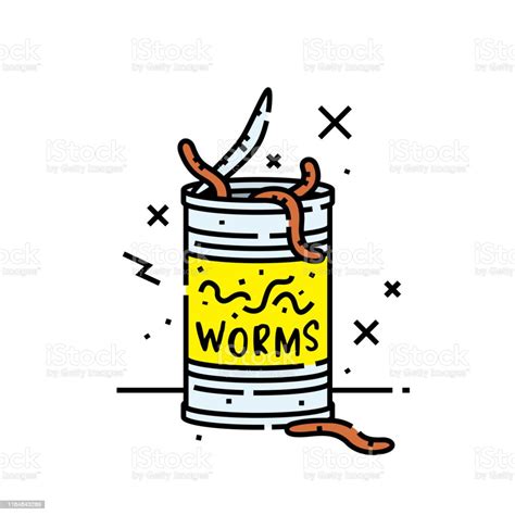Can Of Worms Line Icon Stock Illustration Download Image Now Art