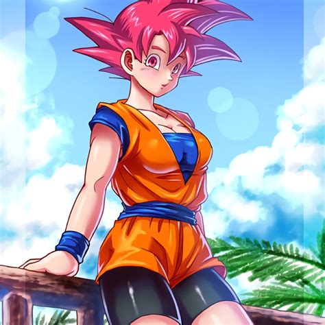 Goku Version Femenina Ssj Dios Anime Dragon Ball Dragon Ball Anime