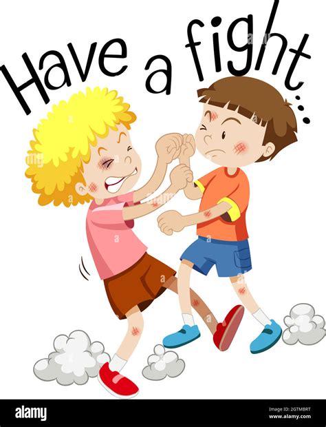 Kid Fight Stock Vector Images Alamy