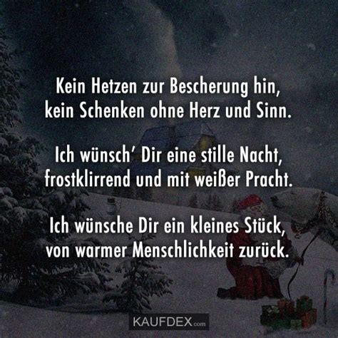 Kein Hetzen zur Bescherung hin, kein Schenken ohne Herz... - Kaufdex