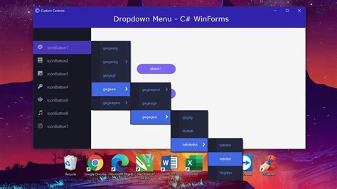 Dropdown Menu Custom Contextmenustrip Multilevel C And Winforms