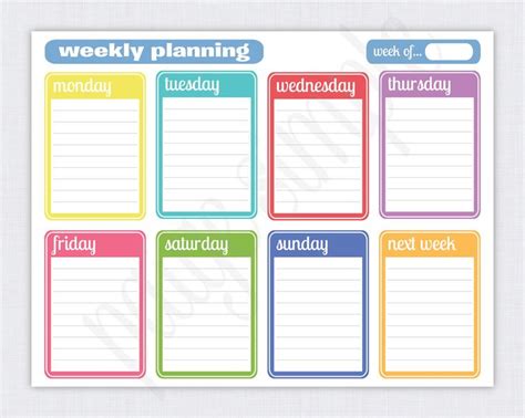 10 Weekly Planner Templates Word Excel Pdf Formats Free Weekly