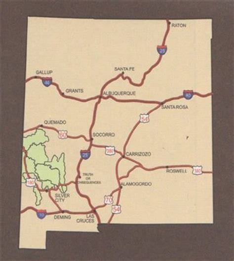 Map Usda National Forest Map Gila National Forest New Mexico Etsy