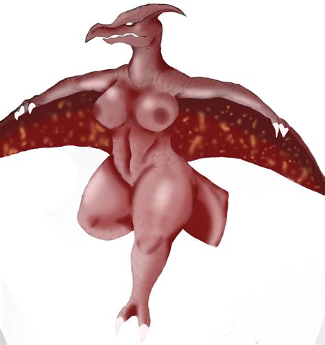 Rule 34 Anthro Ass Breasts Godzilla Series Magma Red Skin Rodan