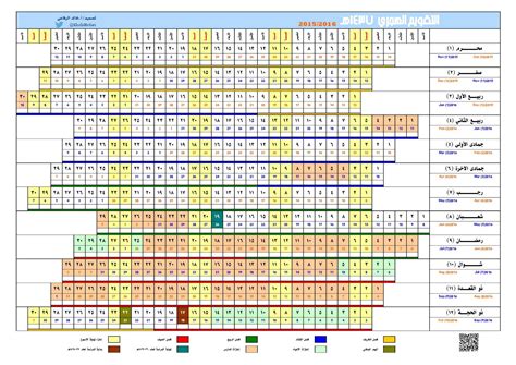 التقويم الهجري 1437 تقويم ام القرى لعام 1437 تغطية لايف نيوز
