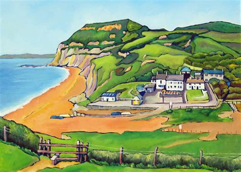 Seatown And Golden Cap Hilary Buckley Dorset Artist Lyme Regis