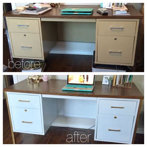 Teacher desks and teachers desks from hertz furniture give educators the space they need. DIY Metal Desk Makeover | White+Gold | Metal desk makeover ...