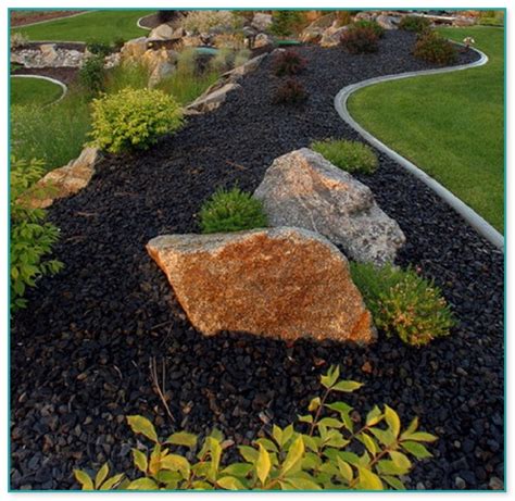 Make your yard stand out with decorative landscaping made of our purple sparkle rock. Black River Rocks For Landscaping | Home Improvement