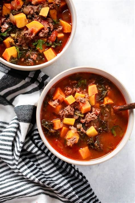 Ground Beef Butternut Squash Kale Soup Primavera Kitchen